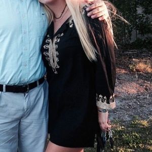 Calypso St. Barth Black Gold Tunic Dress